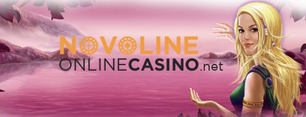 Vår NovolineOnlinecasino-logga tillsammans med Lucky Lady från Novoline